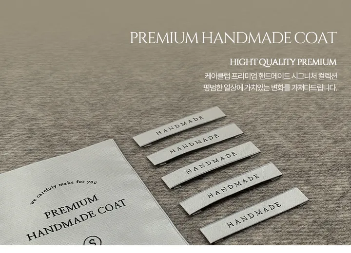 [자체제작/3천장돌파/S-L]마벨 프리미엄 히든단작 울 핸드메이드 하프 코트 상세 이미지 1