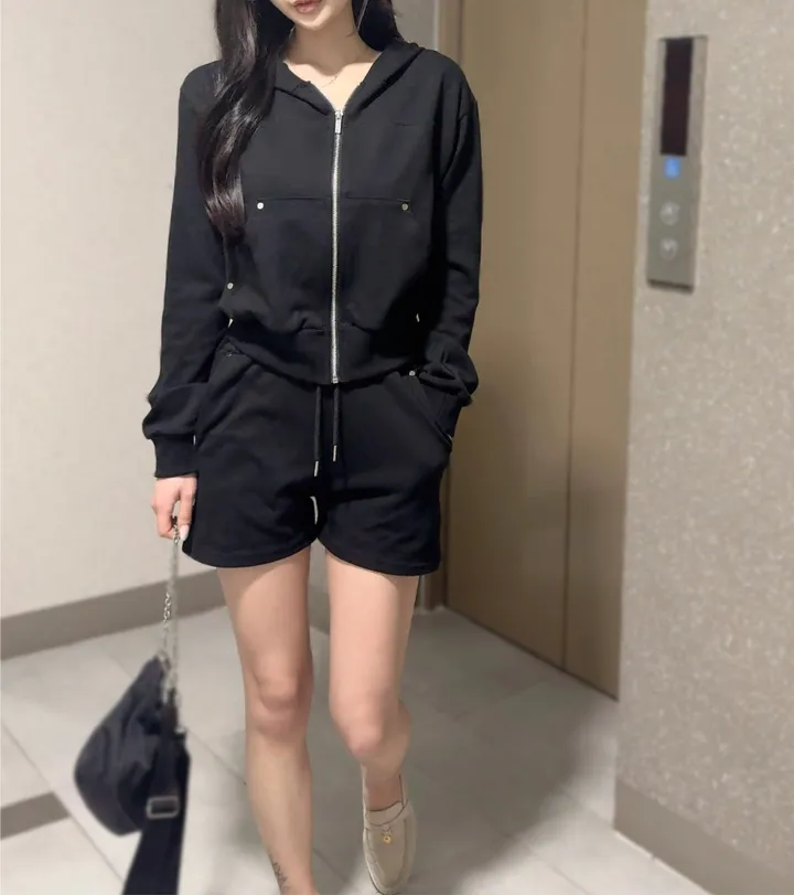 *빠른출고*/최저❤️ 로로set🤎후드찡 반바지 세트 여름세트 장마룩 트레이닝세트 상세 이미지 10