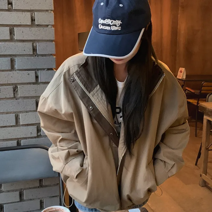 [봄야상💌] 마린 남녀공용 오버핏 배색 워크 야상 자켓 - Jk 상세 이미지 38