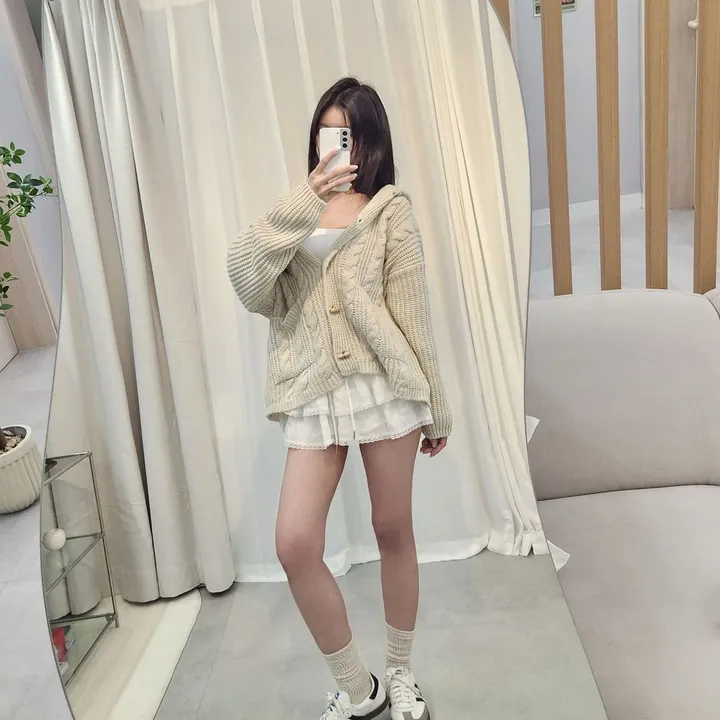 떡볶이단추 빅후드아방핏가디건 루즈핏가디건 봄가디건 간절기가디건 상세 이미지 8