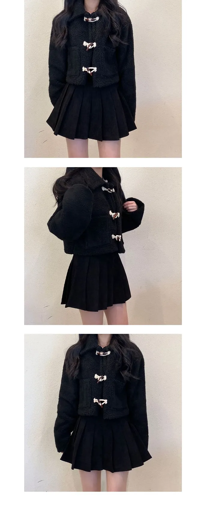 [라스트세일][데이트룩⛄] 털빠짐x, 더플 뽀글이 무스탕 자켓 떡볶이 코트 플리스 누빔 숏 코트 [데이트룩/ 여친룩/ 연말룩/ 신년룩 추천] 상세 이미지 13