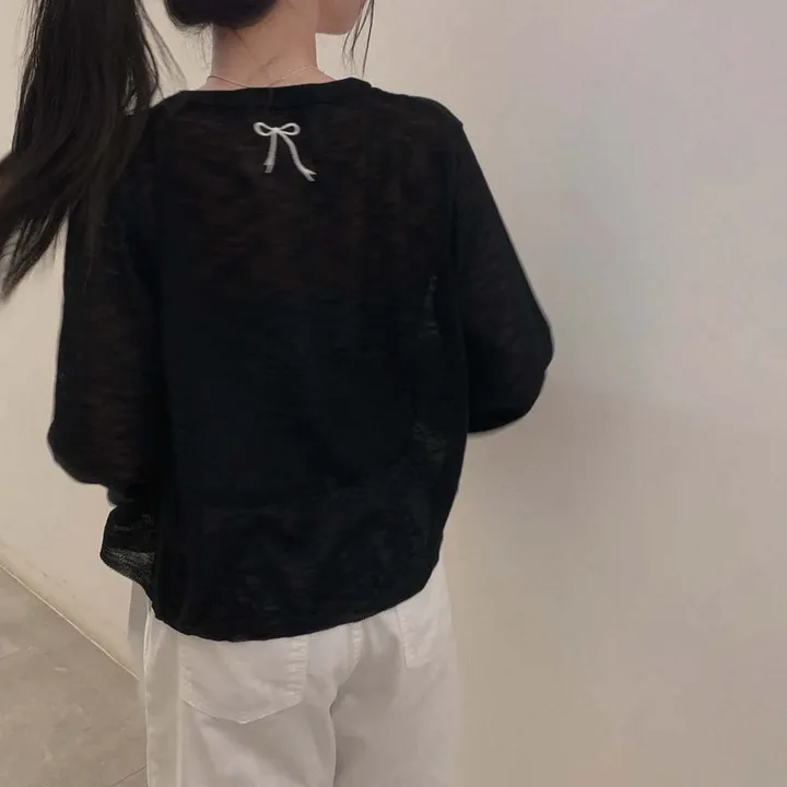 [재진행❤️/주문폭주]러블리 한도초과, 리본 자수 라운드넥 니트 가디건 상세 이미지 46