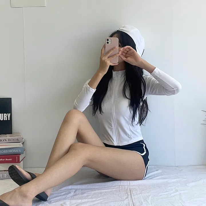 [비치웨어!] 심플 라인 집업 래쉬가드 (3color) 상세 이미지 8