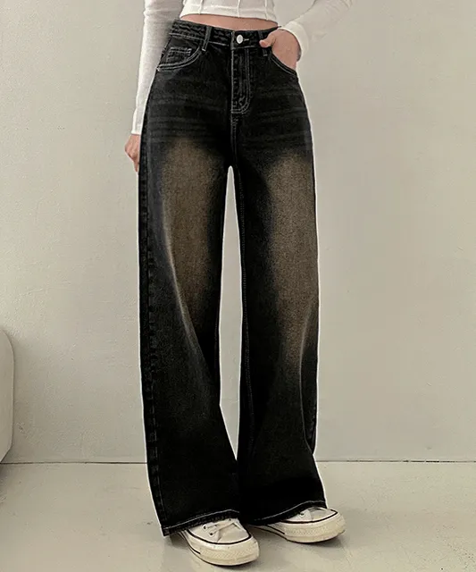 [숏,롱/y2k/빈티지] 미오 그라데이션 워싱 데님 팬츠 1color