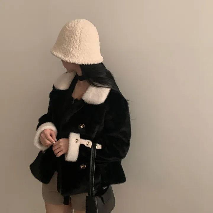 [따뜻해요/분위기갑🖤] 체코 밍크 퍼 루즈핏 카라자켓 - 2color 상세 이미지 8