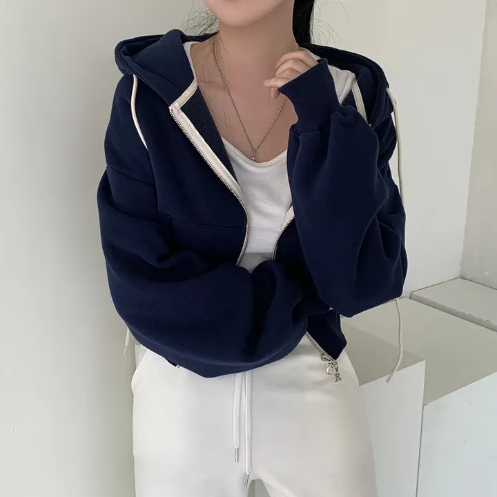 [완전인기✨/백염컬러 당일출고!] 자체제작 크치Made 꿈에 나온 핏, 투웨이 양기모 크롭 후드집업 ver 아우터 자켓 - zipup 상세 이미지 129