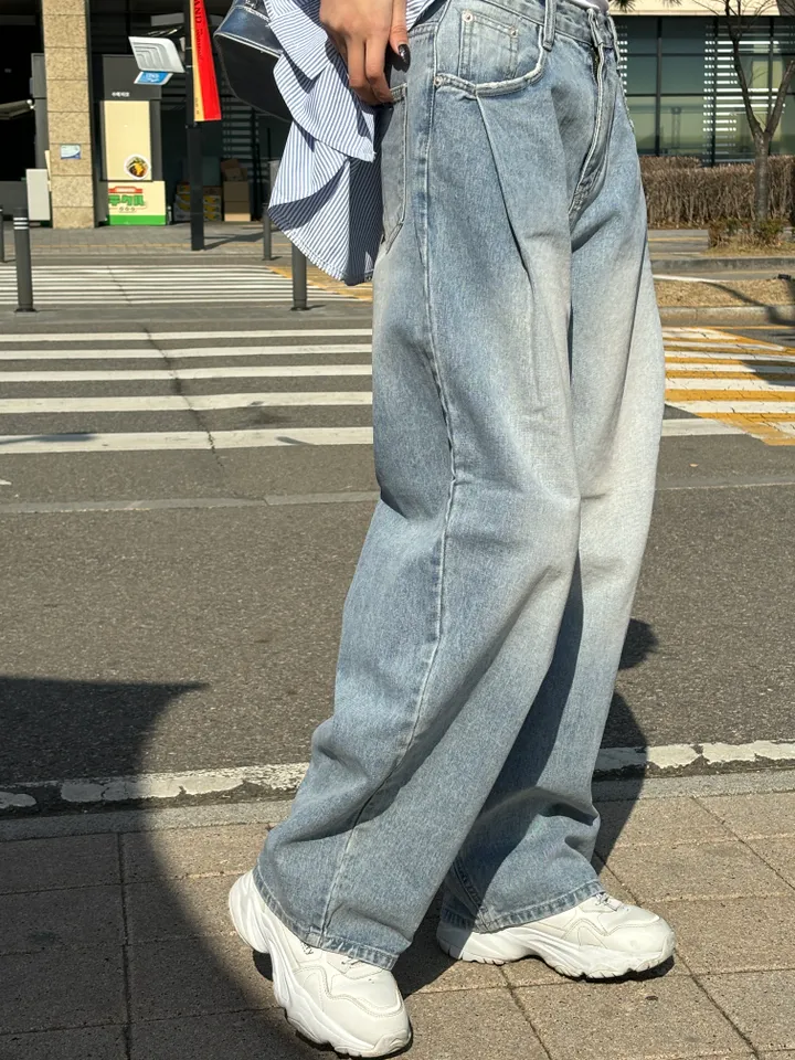 데일리 마린 핀턱 벌룬 와이드팬츠 상세 이미지 19