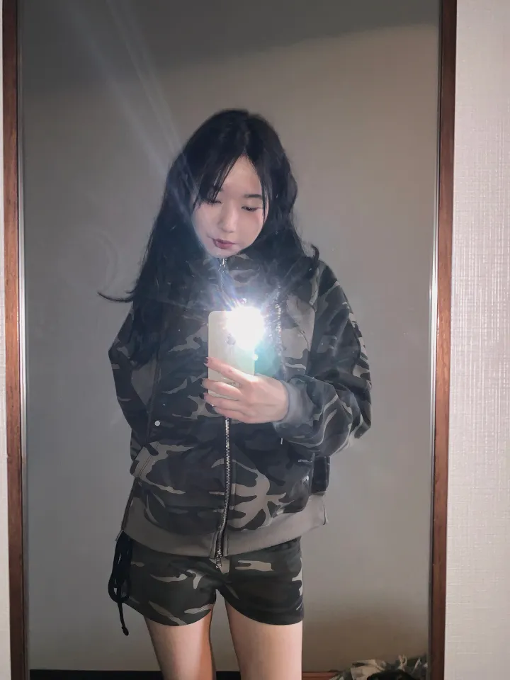 시니컬 카모 사선절개 후디zp 🪽🖤(기모) 상세 이미지 7