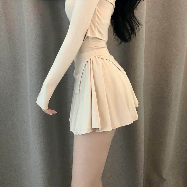 요물 3pcs💘 셔링 드레이프 나시 가디건 스커트 속바지내장 SET 상세 이미지 20