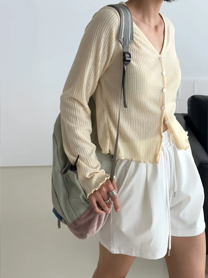 [6천장돌파/살안타템] 햇빛차단, 여름 시스루 브이넥 린넨 거즈 가디건 여름가디건 린넨가디건 5color 상세 이미지 8