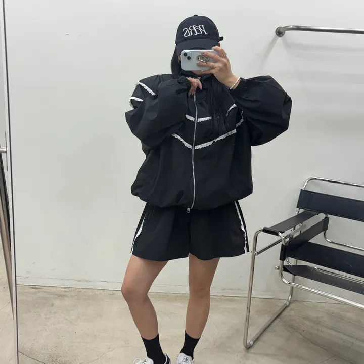 세트할인 / 레이스 오버핏 점퍼 아노락세트 4col 상세 이미지 25