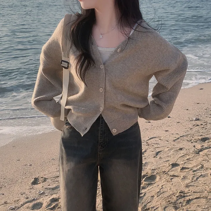 [인생가디건🤍]극여리 루즈핏 울 브이넥 니트 가디건 - 8color 상세 이미지 30