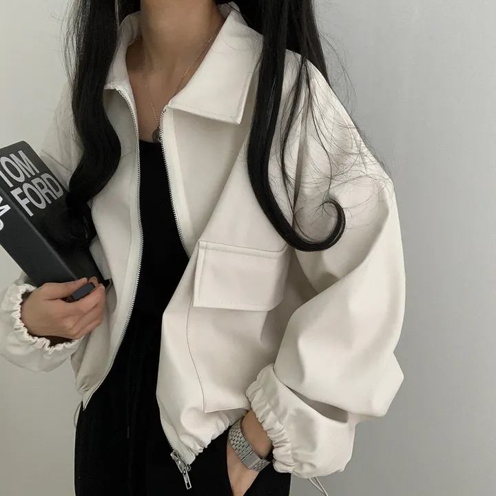 [ 봄신상 ]루즈핏 투웨이 레자 숏점퍼 상세 이미지 53