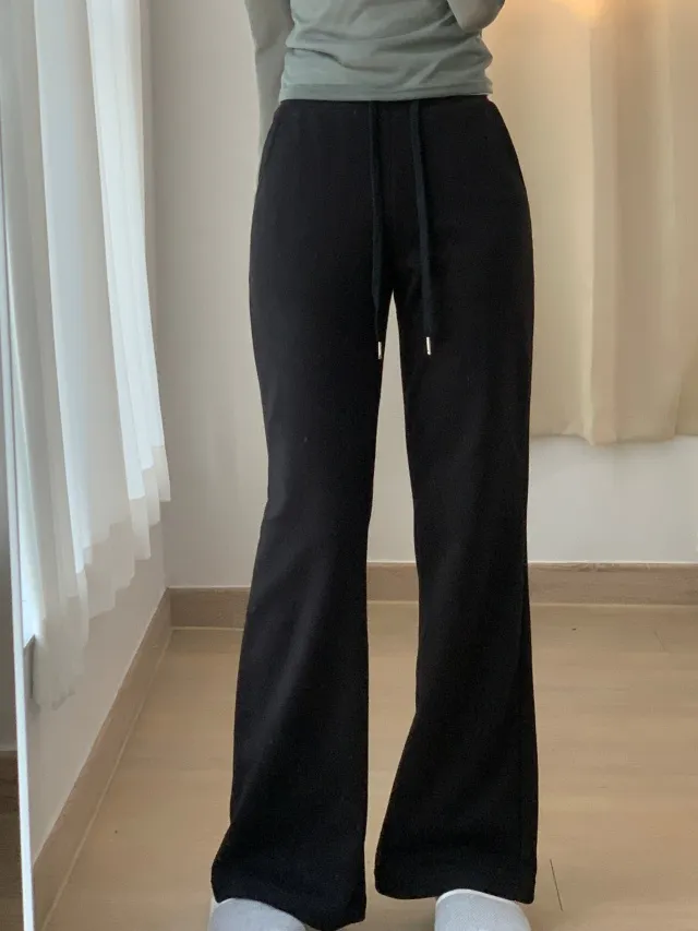 (핏대박) 부츠컷 밴딩 롱기장 꾸안꾸 골반 보정 슬림 말라핏 키큰녀 운동 봄 여름 가을 간절기 데일리룩 바지 츄리닝 트레이닝 팬츠 4color 상세 이미지 6