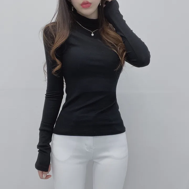 *여신미폭발*[고급글램핏/모델강추!]청담 며느리 반목 폴라 긴팔 티셔츠 상세 이미지 9