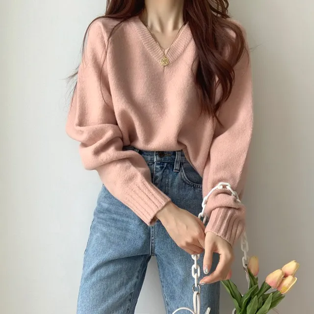 [ 무조건 소장 추천! 인기만점 ] 데일리 루즈핏 V넥 니트 상세 이미지 35