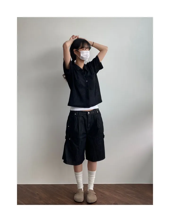 [MD PICK❗️/강력추천]비죠 패치 생지 버뮤다 팬츠 ( 2 color ) 상세 이미지 18