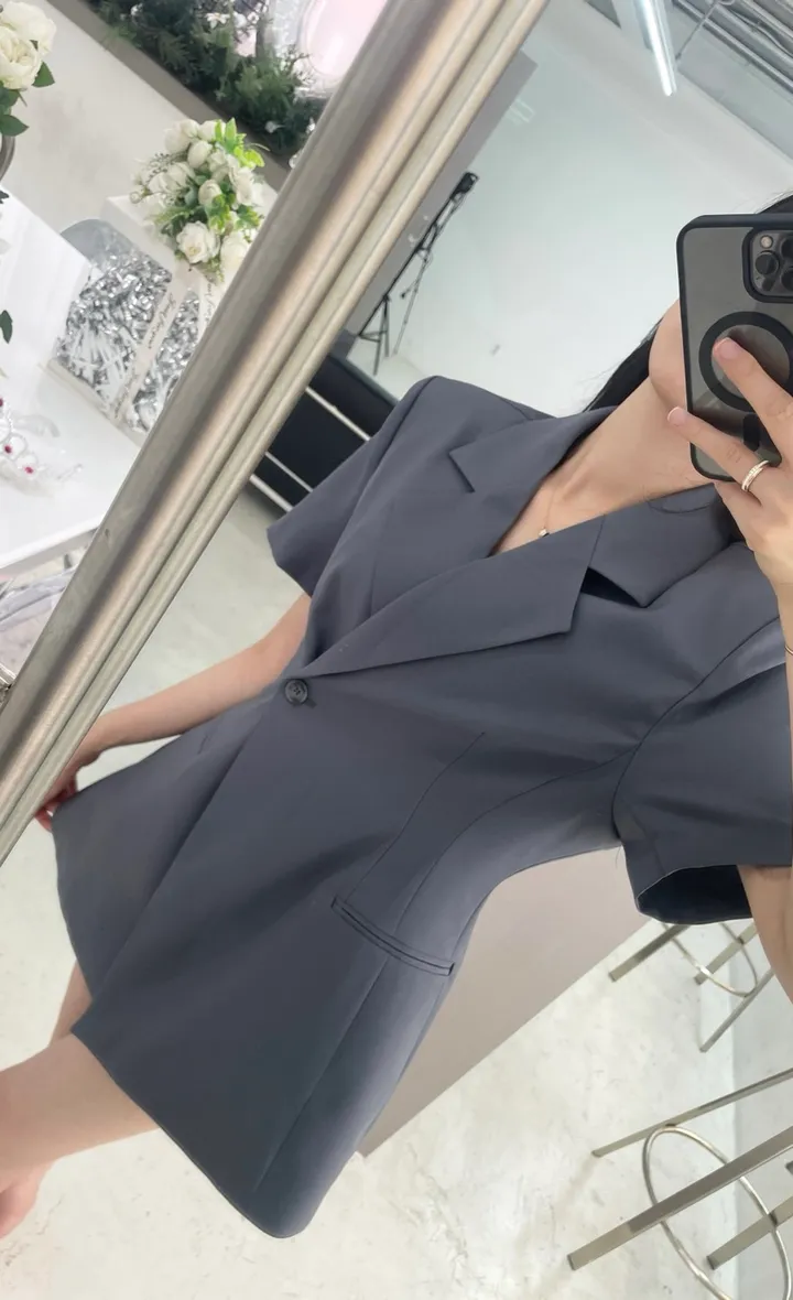 [무조건‼️/여름하객룩/체형보정] 반팔 랩 라인 자켓 3color 상세 이미지 21