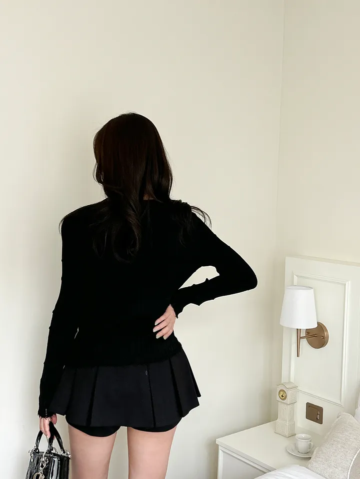 아델 브이넥 니트 가디건 (수입의류/슬림핏) 상세 이미지 22