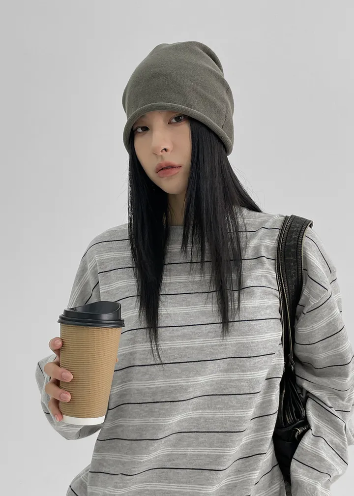 디메아 코튼 롤업 비니 [모자 포인트 데일리 헤어 햇 캐주얼] 상세 이미지 1