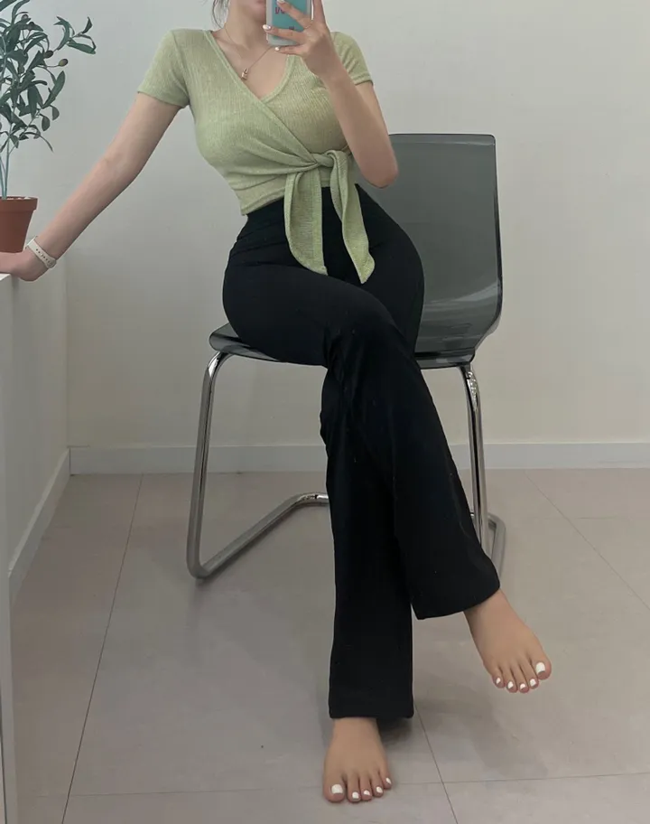 [강력추천/인생핏]하이웨스트 부츠컷 레깅스 세미부츠컷 에슬레져 요가 필라테스 헬스 러닝 골프 테니스 운동복 연습복 데일리 상세 이미지 8