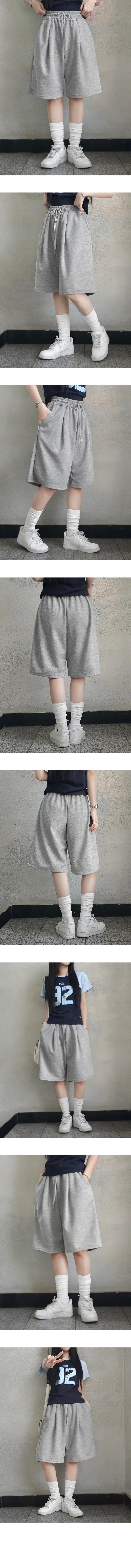 [M-XL🖤] 버뮤다 핀턱 밴딩 숏 트레이닝 숏팬츠 2color 상세 이미지 3