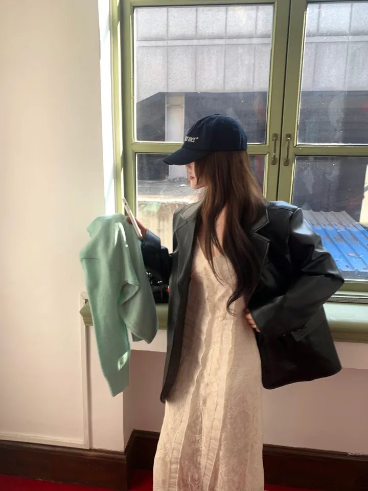 [싼티광X/루즈핏] 메가 트림 레더 블레이져 자켓-2col 상세 이미지 19