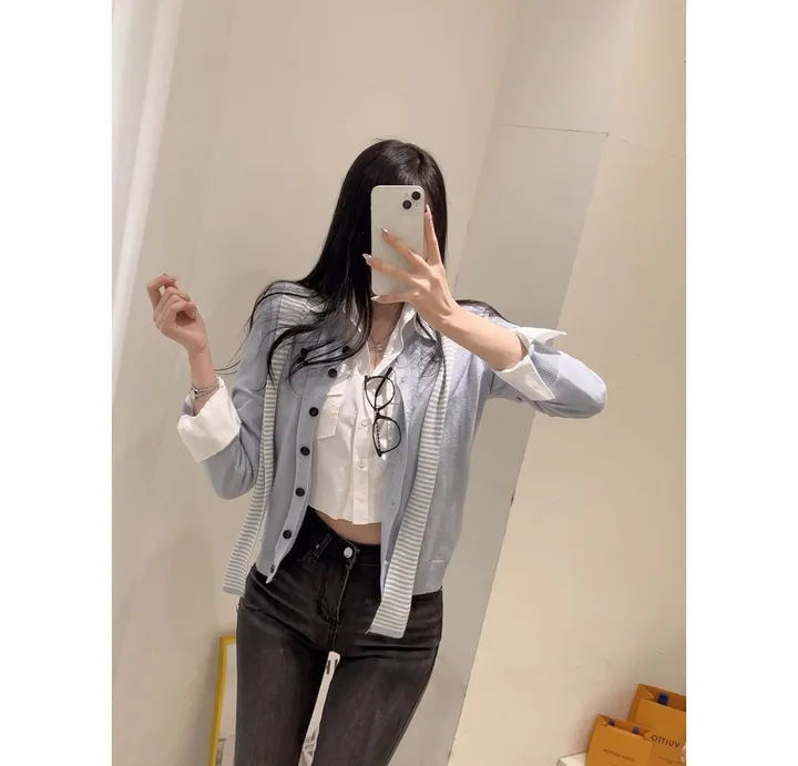 [컬러추가/👍원단GOOD👍] 젤리 스트라이프 숄 가디건(8color) 상세 이미지 22
