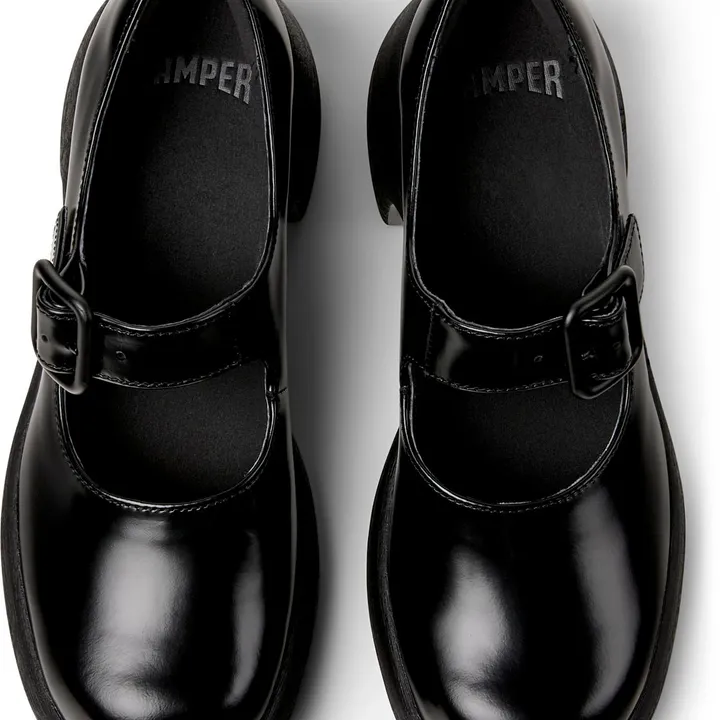 美品 カンペール パンプス ライトニナ メリージェーン 24cm 黒 Y1128 カンペール CAMPER [カンペール] RIGHT NINA / フラットシューズ