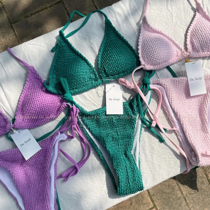 기본 끈 비키니 홀터넥 태닝 골지 3color 상세 이미지 6