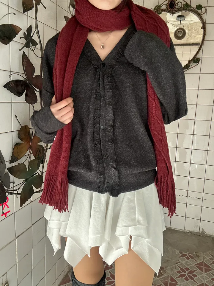 *추천* 빈티지 프릴 가디건 3color 상세 이미지 11