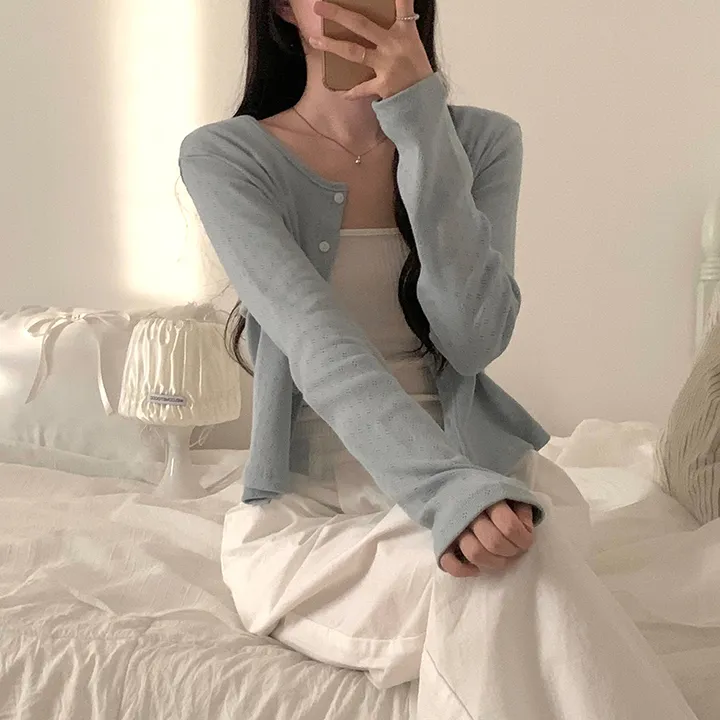 로로 펀칭 가디건 (8color) 상세 이미지 68