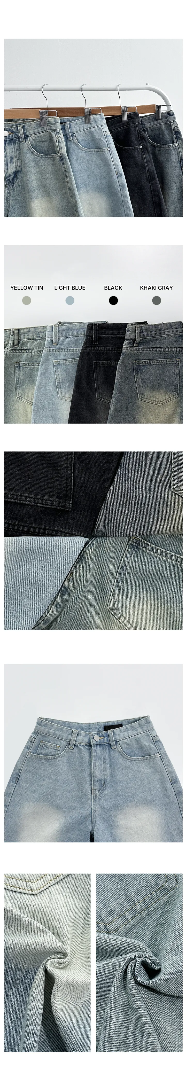 [썸머시즌/하체커버/2부기장/~XL] 핏 맛집 ,빈티지 반바지,여름 반바지,데님 반바지,청 반바지 숏팬츠,10대 20대 4컬러 144번 상세 이미지 8