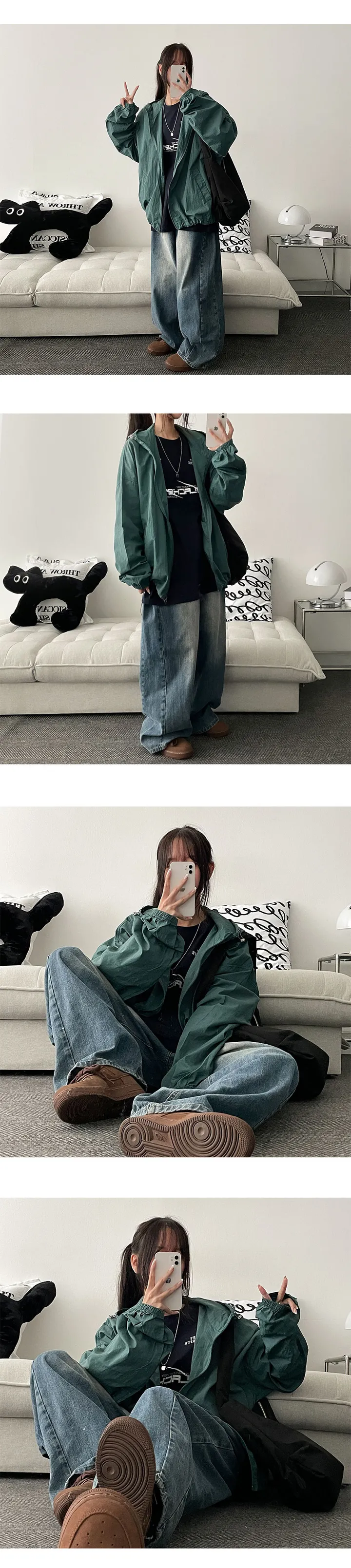 [핏보장🔥숏,롱~XL] 2.5만❤️누적7천장! 거스워싱핀턱와이드데님팬츠 (5color) [일반,기모안감2가지!] 상세 이미지 16