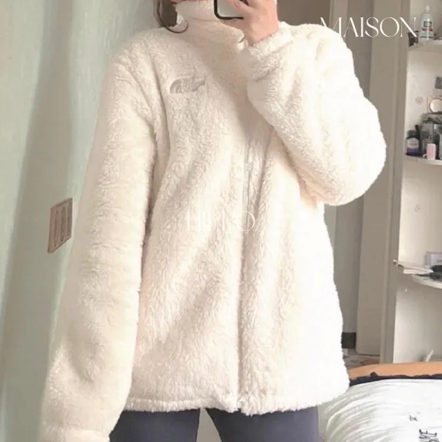 노스페이스 화이트라벨 후리스 뽀글이 컴피 플리스 집업 NJ4FP57K 상세 이미지 3