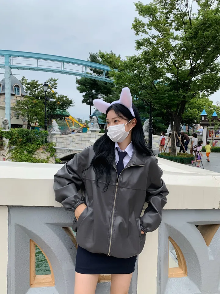 [주문폭주/MADE] 남녀공용 로제 오버핏 레더자켓 상세 이미지 17