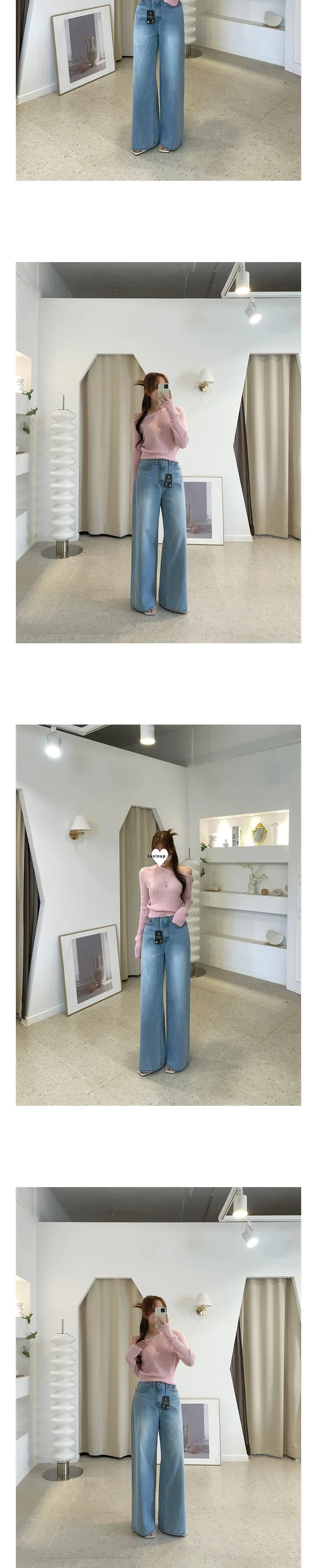 [숏-롱/자체제작S-XL/체형커버] 아코다 워싱 와이드 팬츠 상세 이미지 9