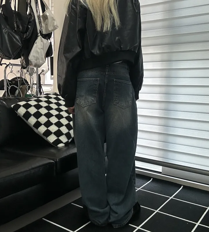 [🎀누적판매 1천장🎀]Allday washing pin-tuck wide denim 올데이 워싱 핀턱 와이드 데님 상세 이미지 27