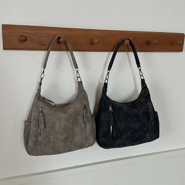 가을겨울 세무가방 2way zipper vintage shoulder bag 상세 이미지 16