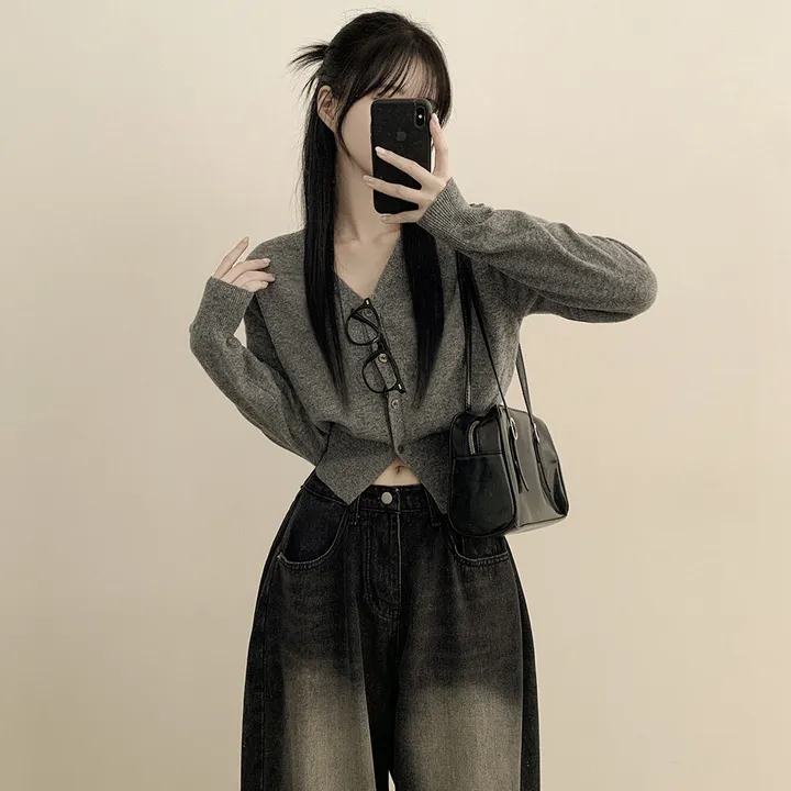 [캐시울✨/부드러워요] 허리잘록! 크롭 브이넥 니트 가디건 상세 이미지 23