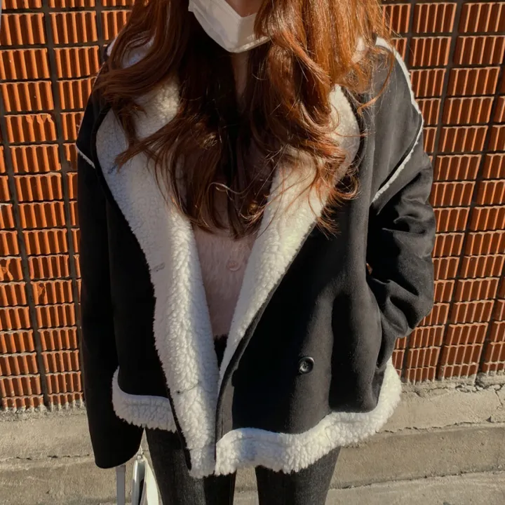 [심쿵핏/털빠짐X] 따뜻 도톰 파스텔 루즈핏 앙고라 모헤어 크롭 브이넥 벌룬 소매 깃털 퍼 니트 가디건 상세 이미지 35