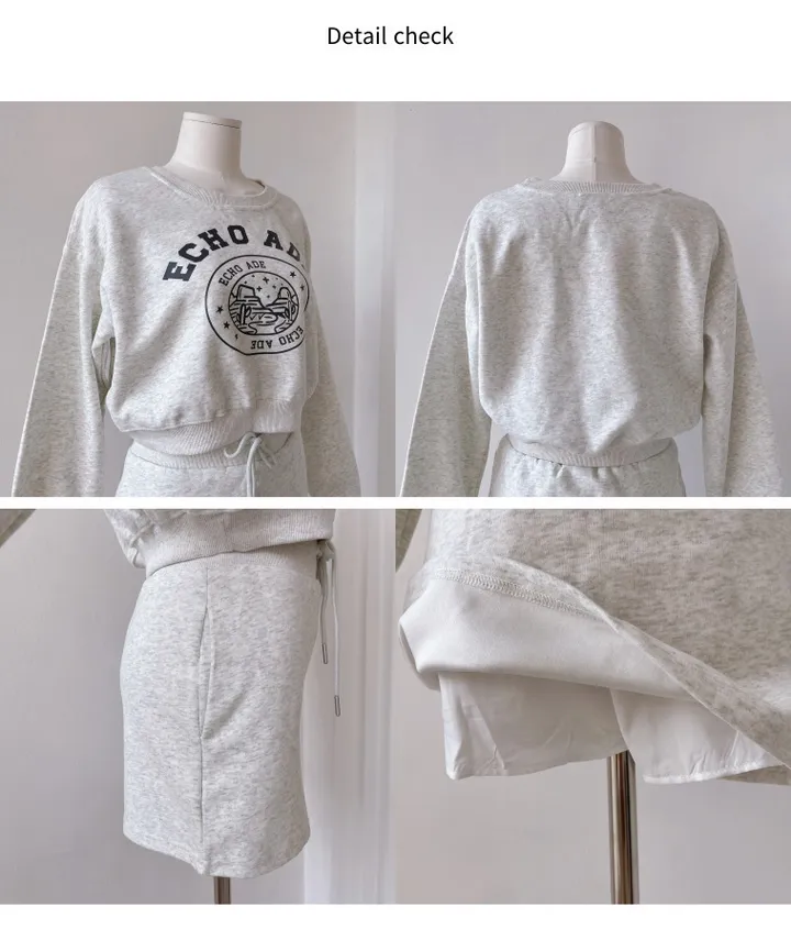 SET] クロップドスウェット＋ミニスカートトレーニング