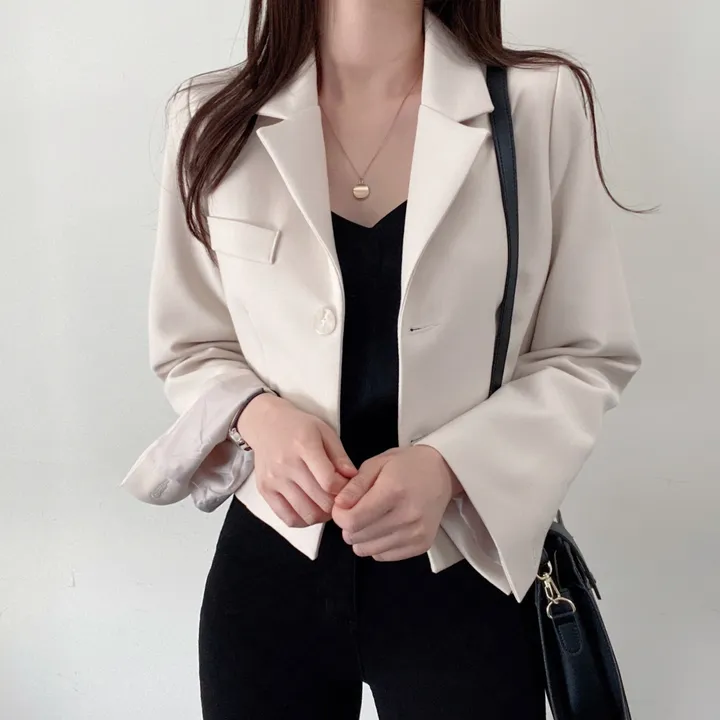 봄자켓🌷(백화점퀄) 어텀 메이비 소매트임 숏 자켓 상세 이미지 34