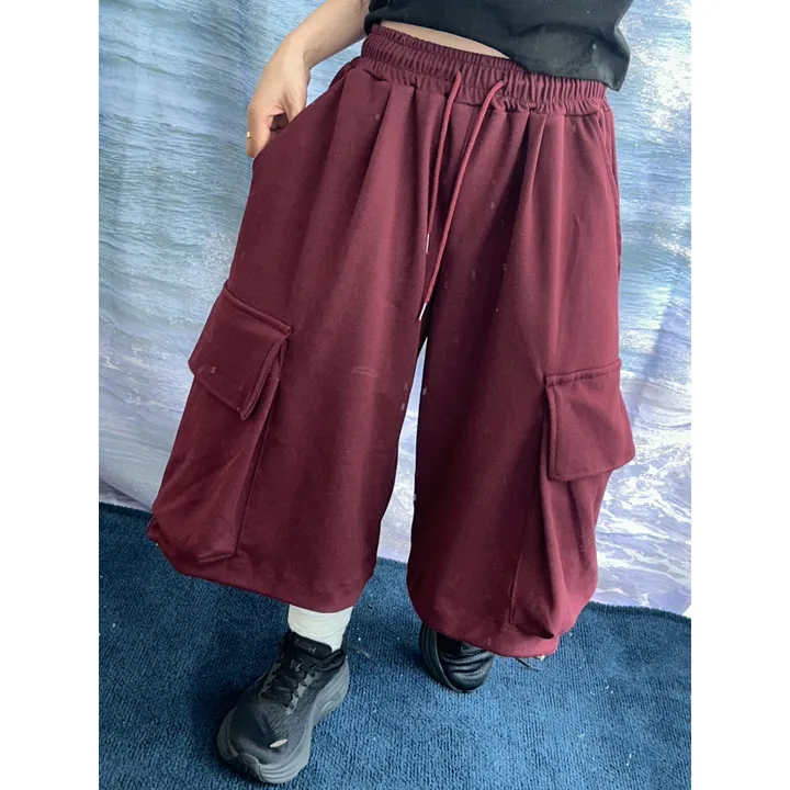 [UNISEX]마일드 루즈 스트링 빅 포켓 카고 버뮤다 드레이닝 와이드 트레이닝 팬츠(3color) 상세 이미지 9