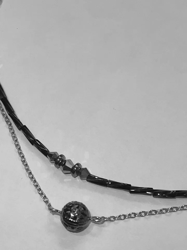 [2 set🖤] Antique Ball Layered Beads Necklace / 앤틱 볼 레이어드 비즈 목걸이 상세 이미지 6