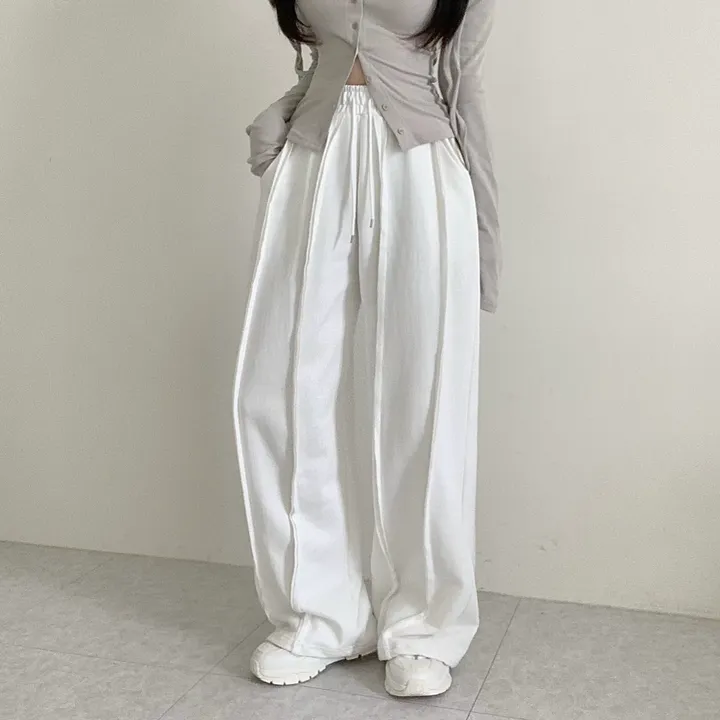 [꾸안꾸필수/넉넉핏] 타르트 데끼 두줄 통 와이드 팬츠 상세 이미지 25