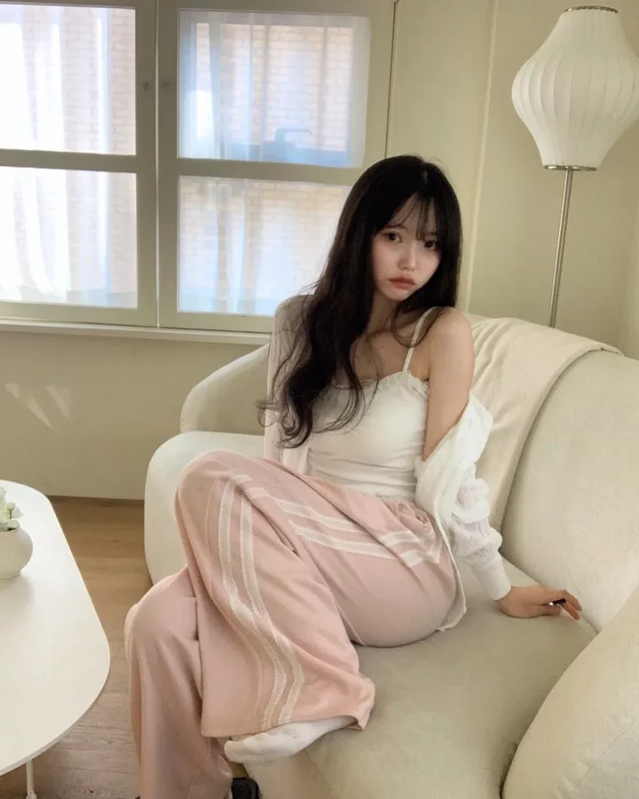 레이즈 줄point🩷 와이드핏 면 트레이닝 배색팬츠 pt -5col 상세 이미지 19