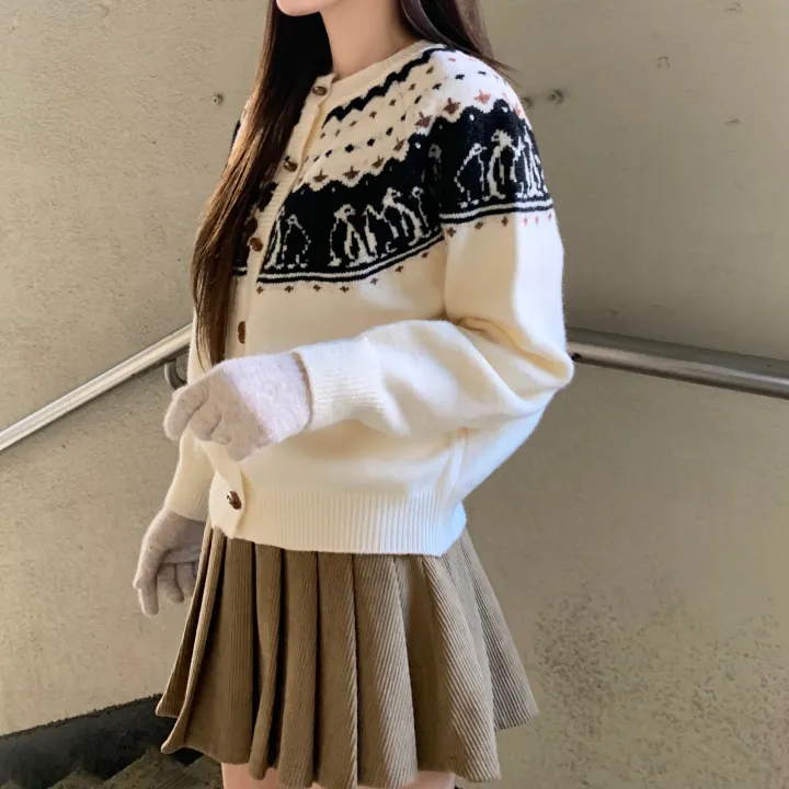 🚀당일출고🚀[⛄️떡볶이단추/왕따뜻🔥/도톰/노르딕]노르딕가디건 겨울니트 떡볶이가디건 노르딕니트 도톰가디건 겨울니트 겨울가디건 크리스마스니트 상세 이미지 25