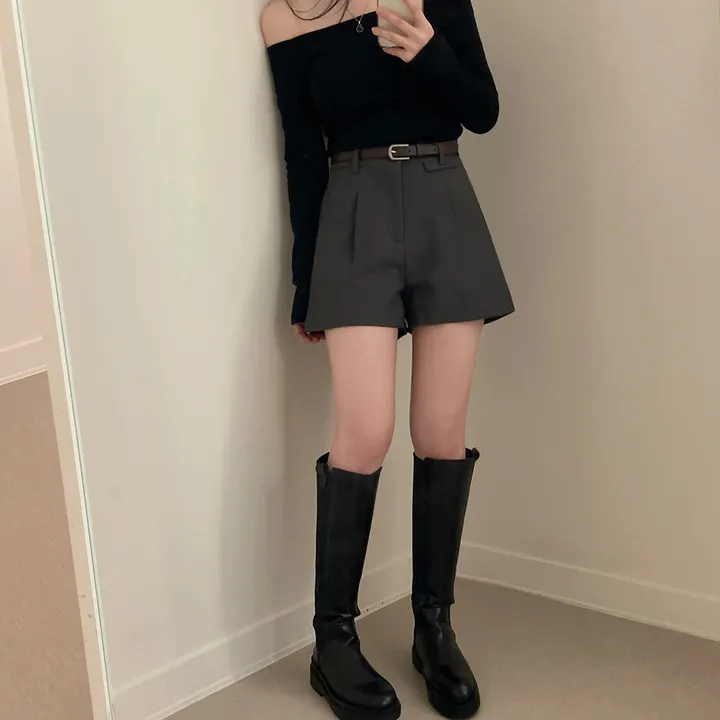 [데일리/벨트SET] 코지 원핀턱 벨트 슬랙스 숏팬츠 상세 이미지 6