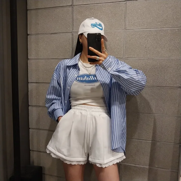 레이스 핀턱반바지(3단쭈리) 상세 이미지 9
